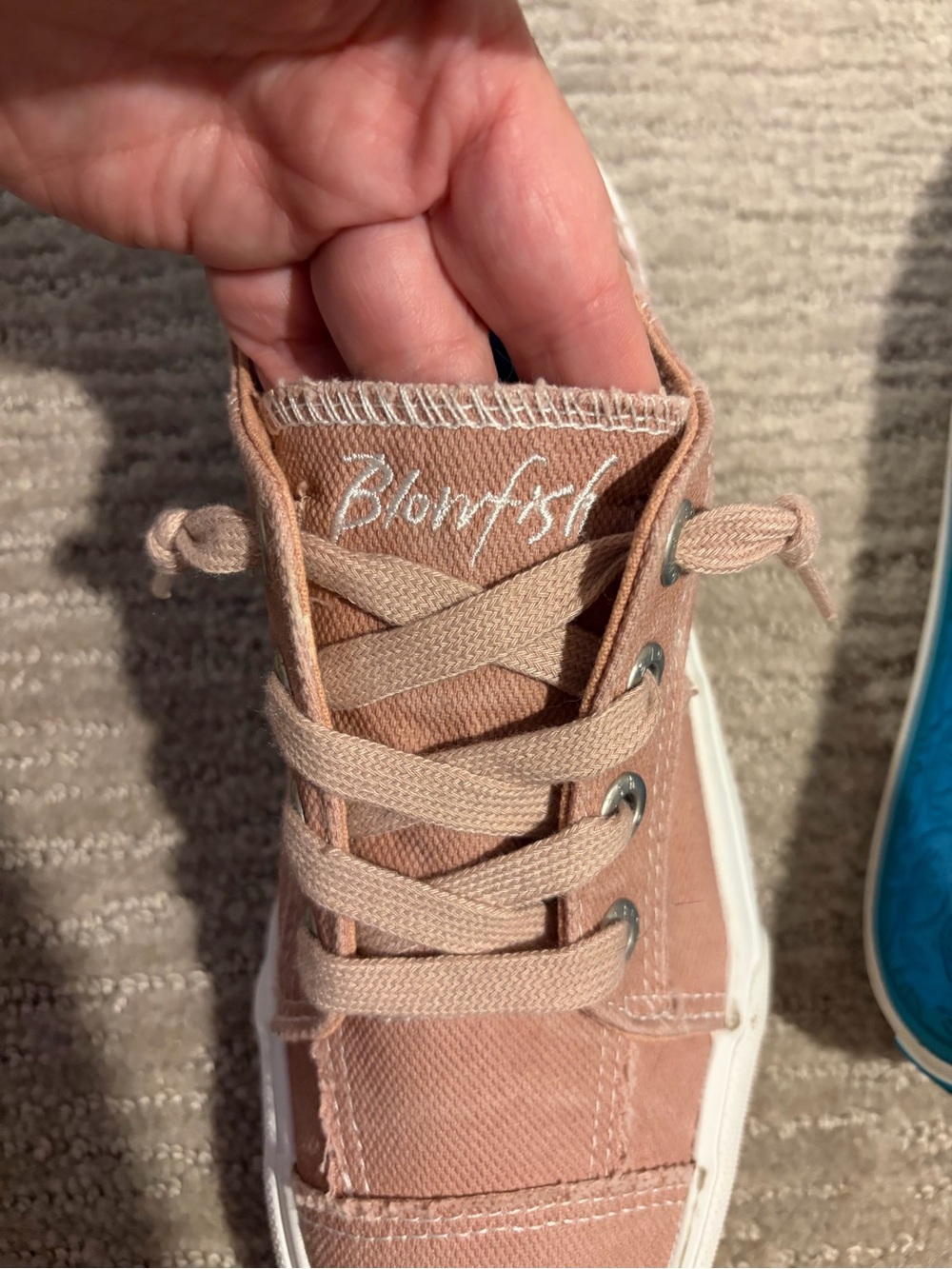 Blowfish Dusty Rose Canvas Low-Top Lace-Up Sneakers - Picture 4 of 4